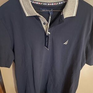 Nautica Men's Polo Shirt in Navy and Gray